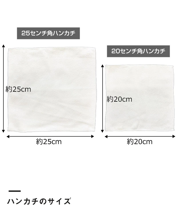 ライトタッチミニハンカチ ※名入れ専用商品（SNS-3200011）ハンカチのサイズ