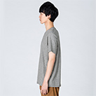 4.0オンス　ライトウェイトTシャツ（00083-BBT）着用イメージ（杢グレー/Lサイズ）・側面