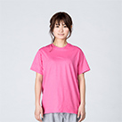4.0オンス　ライトウェイトTシャツ（00083-BBT）着用イメージ（ピンク/Sサイズ）