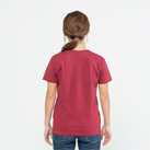 5.0オンス　ベーシックTシャツ（00086-DMT）着用イメージ（バーガンディ/Sサイズ）・背面