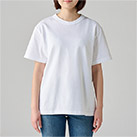 5.9オンス オープンエンドTシャツ（00087-OET）着用イメージ（ホワイト／Sサイズ）正面