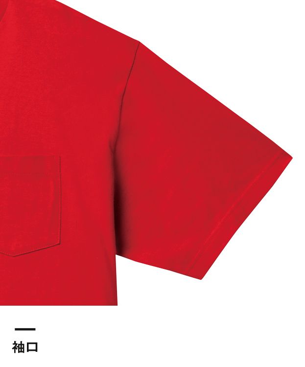 5.6オンス　ヘビーウェイトポケットTシャツ（00109-PCT）袖口