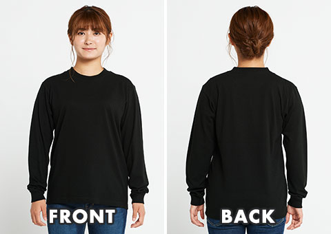 00110-CLL 5.6オンス　ヘビーウェイトLS-Tシャツ（+リブ）｜FRONT、BACK
