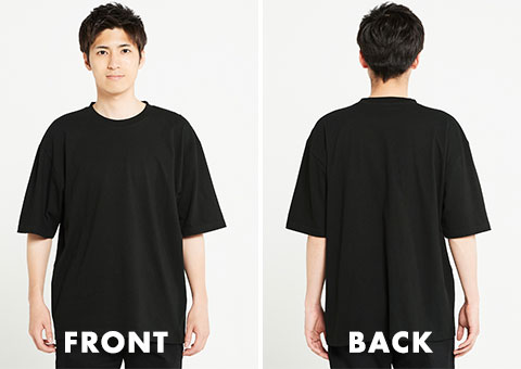 00113-BCV 5.6オンス　ヘビーウェイトビッグTシャツ｜FRONT、BACK