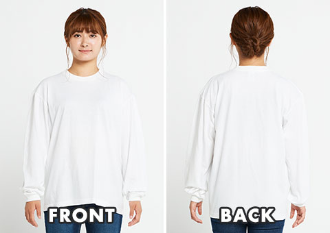 00114-BCL 5.6オンス　ヘビーウェイトビッグLS-Tシャツ｜FRONT、BACK