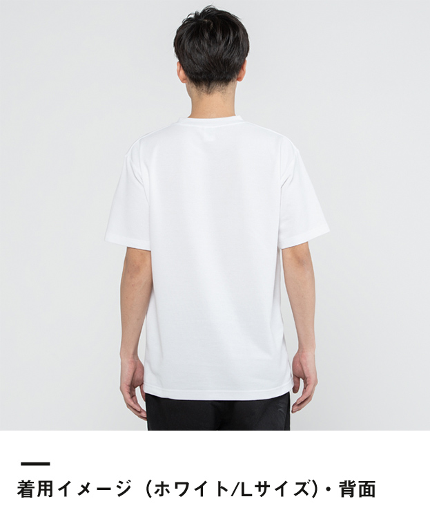 5.8オンス　TCクルーネックTシャツ（00117-VPT）着用イメージ（ホワイト/Lサイズ）・背面
