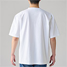 7.4オンス スーパーヘビービッグTシャツ（00147-BHV）着用イメージ（ホワイト／Lサイズ）背面