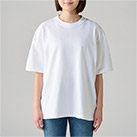 7.4オンス スーパーヘビービッグTシャツ（00147-BHV）着用イメージ（ホワイト／Sサイズ）正面
