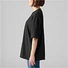 7.4オンス スーパーヘビービッグTシャツ（00147-BHV）着用イメージ（ブラック／Sサイズ）側面