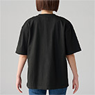 7.4オンス スーパーヘビービッグTシャツ（00147-BHV）着用イメージ（ブラック／Sサイズ）背面