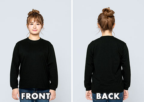 00149-HVL 7.4オンス　スーパーヘビー長袖Tシャツ｜FRONT、BACK