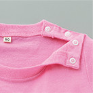 5.6オンス　ベビーTシャツ（00201-BST）襟・スナップボタン