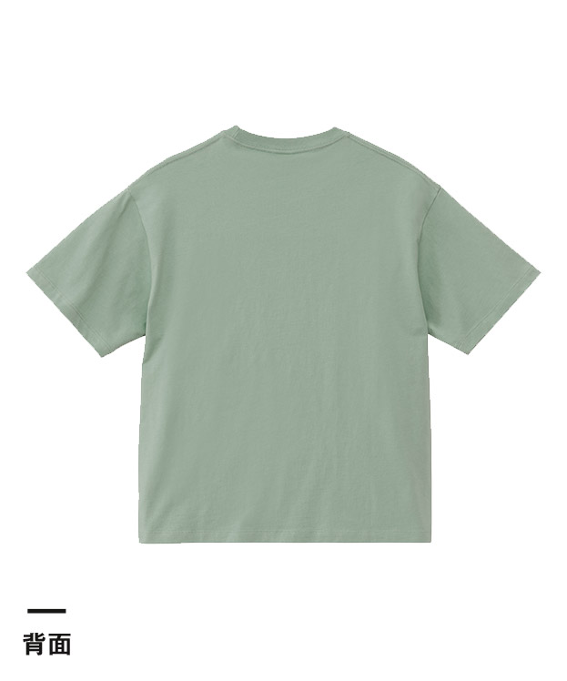 6.5オンス ファインジャージー ボックスシルエット Tシャツ（1108-01）背面