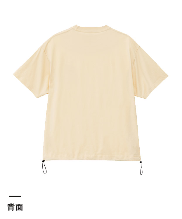 6.5オンス ファインジャージー リラックスフィット Tシャツ（裾ドローコード）（1110-01）背面