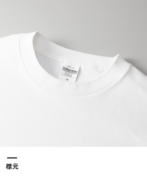 6.5オンス ファインジャージー リラックスフィット Tシャツ（裾ドローコード）（1110-01）襟元