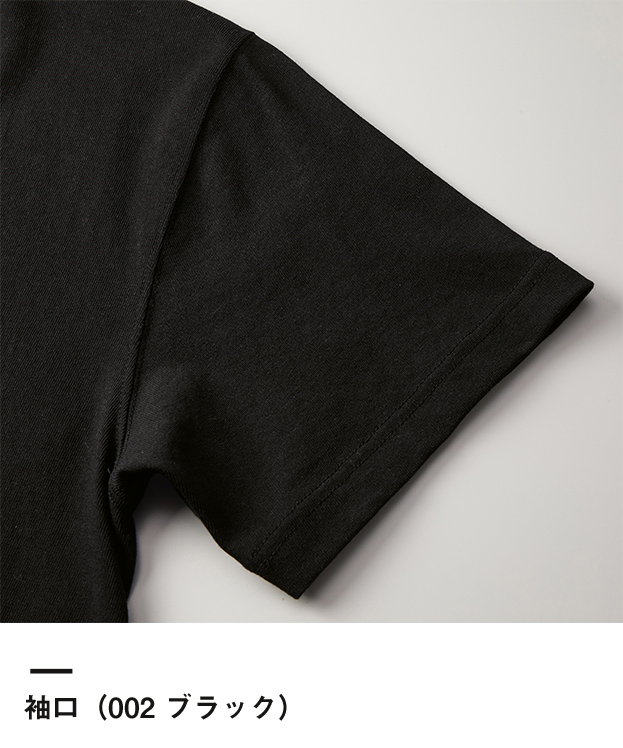 6.0オンス　オープンエンドヘヴィーウェイトTシャツ（4208-01）袖口（002　ブラック）