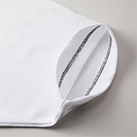 6.0オンス　オープンエンドヘヴィーウェイトTシャツ（4208-01）袖裏縫い目（001　ホワイト）