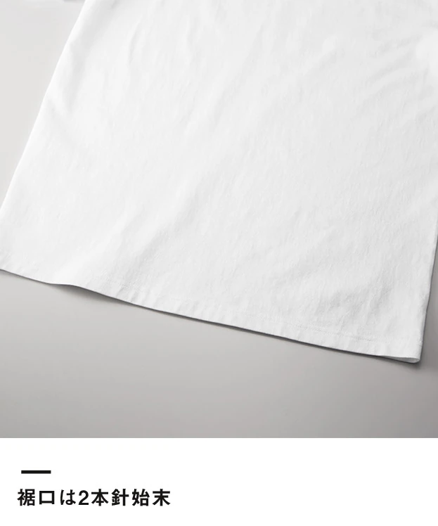 6.0オンス オーセンティック オープンエンド ヘヴィーウェイト ロングスリーブ Tシャツ（2.1インチリブ）（4511-01）裾口は2本針始末