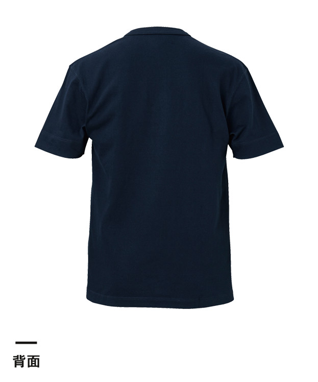 5.6オンス　ヘンリーネックTシャツ（5004-01）背面