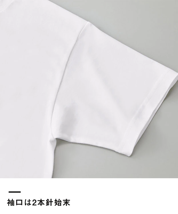 5.6オンス ボクシー クロップド Tシャツ（5005-01）袖口は2本針始末