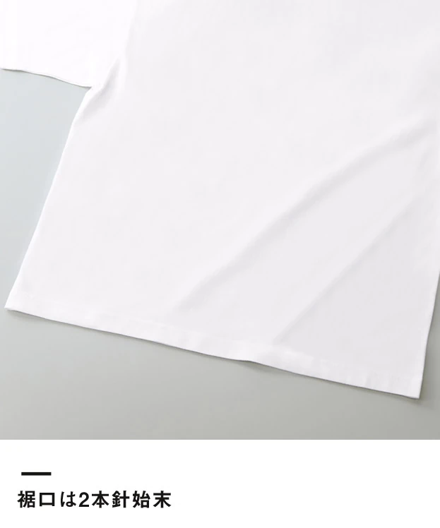 5.6オンス ボクシー クロップド Tシャツ（5005-01）裾口は2本針始末