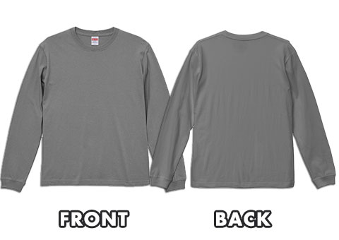 5011-01 5.6オンス　ロングスリーブTシャツ（1.6インチリブ)｜FRONT、BACK