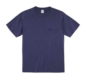 5.6オンス　ピグメントダイTシャツ（ポケット付）