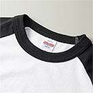 5.6オンス ラグランスリーブ Tシャツ（5041-01）襟元
