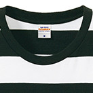 5.0オンス　ボールドボーダーショートスリーブTシャツ（5518-01）襟