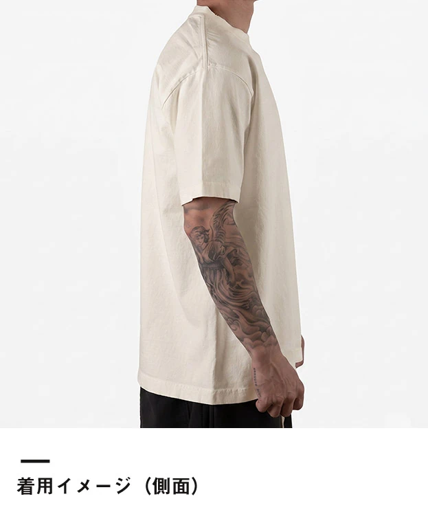 オールパシフィックアパレル 7oz ガーメントダイ Tシャツ（AP1000）着用イメージ（側面）