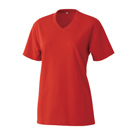 エアレットVネックTシャツ（AIR-020）女性着用イメージ（SS）