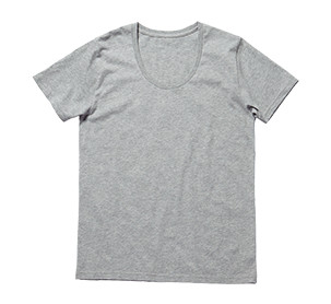 オーガニックコットンUネックTシャツ