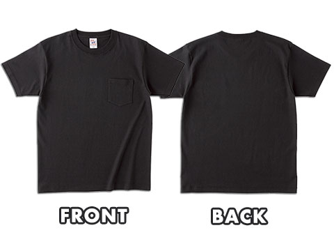 OE1117 オープンエンド　マックスウェイトポケットTシャツ｜FRONT、BACK