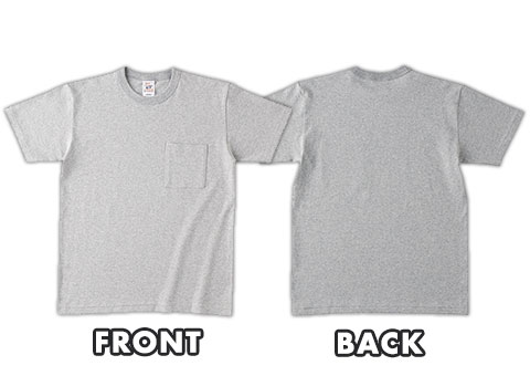 OE1119 オープンエンドマックスウェイトバインダーネックポケットTシャツ｜FRONT、BACK