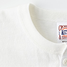 オープンエンドマックスウェイトヘンリーネックTシャツ（OE1120）襟（二本針バインダー仕様）