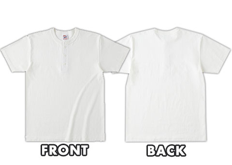 OE1120 オープンエンドマックスウェイトヘンリーネックTシャツ｜FRONT、BACK