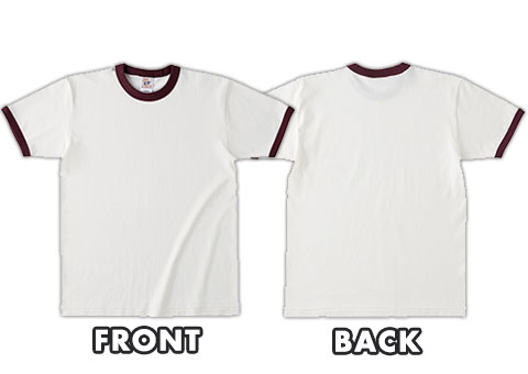 OE1121 オープンエンドマックスウェイトリンガーTシャツ｜FRONT、BACK