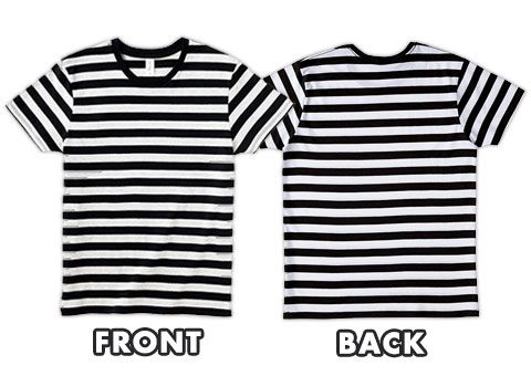 SBT-125 ボーダーTシャツ｜FRONT、BACK