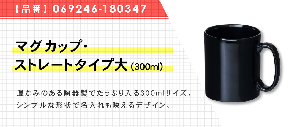 マグカップ・ストレートタイプ大(300ml)（069246-180347）2カラー・容量（ml）300