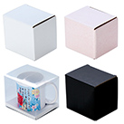 フルカラー転写対応陶器マグカップ(320ml)(白)（109546）外箱は白・桃色からお選び頂けます。PPクリアケース・黒箱は別途費用発生いたします。