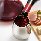 ステンレス／ワインタンブラー(430ml)(シルバー)（159558）磨き上げた内面はワインの美味しさを引き立てます