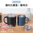 アトラス スライド蓋付きマグカップ400mL（AFSM-401）優れた保温・保冷力