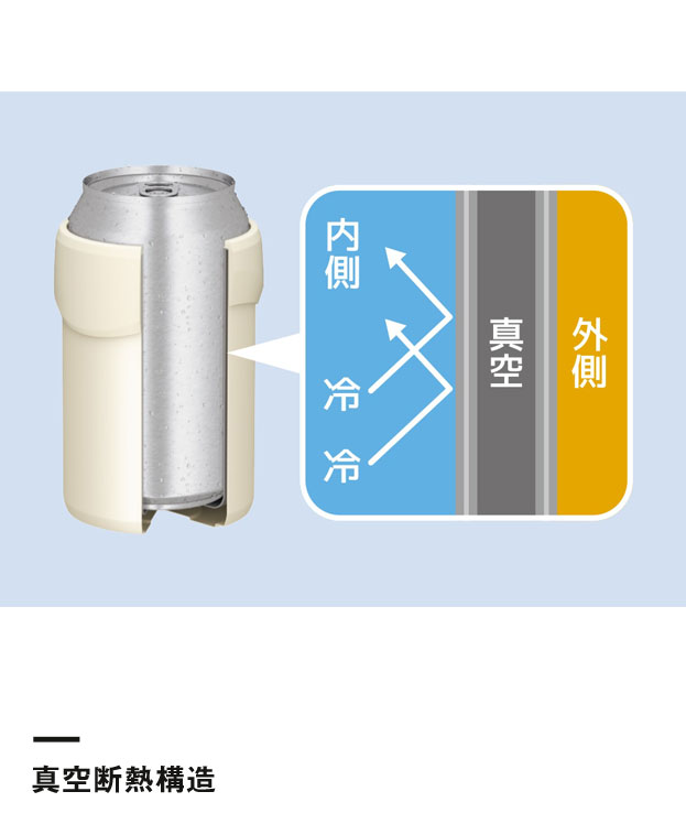 サーモス 保冷缶ホルダー 350ml缶用/JDU（JDU-350）真空断熱構造