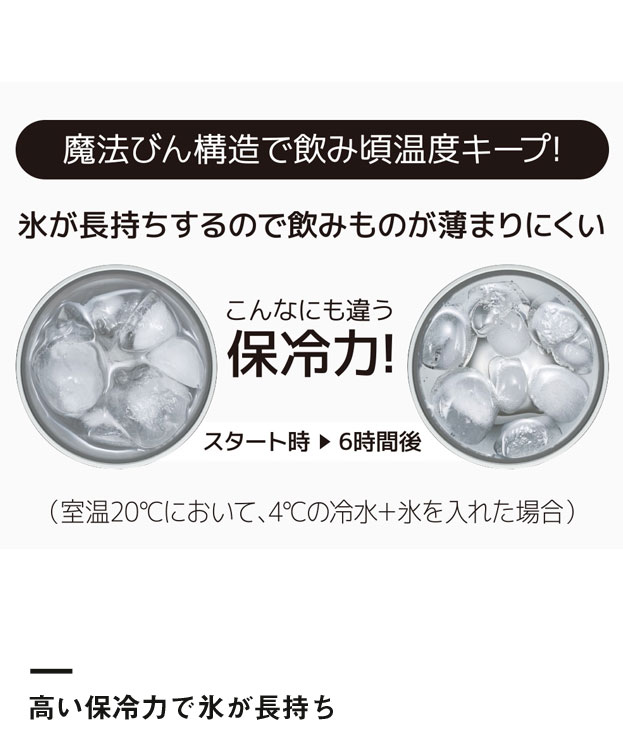 サーモス 真空断熱タンブラー　シルバー420ml/JDW（JDW-420）高い保冷力で氷が長持ち