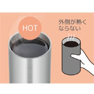 サーモス 真空断熱タンブラー　シルバー420ml/JDW（JDW-420）熱々の飲み物でも外側が熱くならない