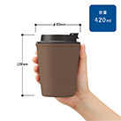 ダブルウォールタンブラー420ml(コーヒー配合タイプ)（SNS-0300295）サイズについて