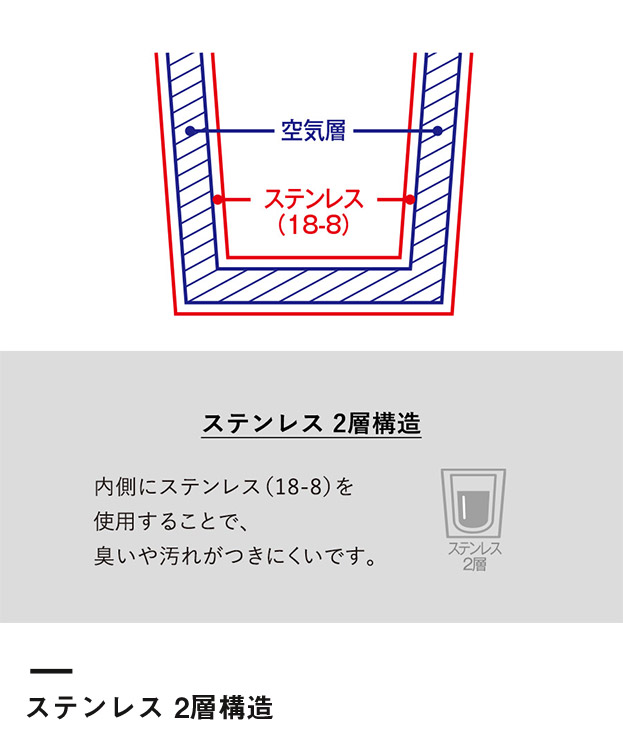 折りたたみハンドルステンレスマグ　ver.2（SNS-0300766）ステンレス　2層構造