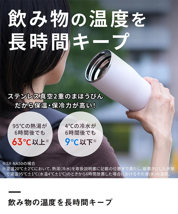 象印 ステンレスキャリータンブラー（SX-NA型）　500ml（SX-NA50）飲み物の温度を長時間キープ