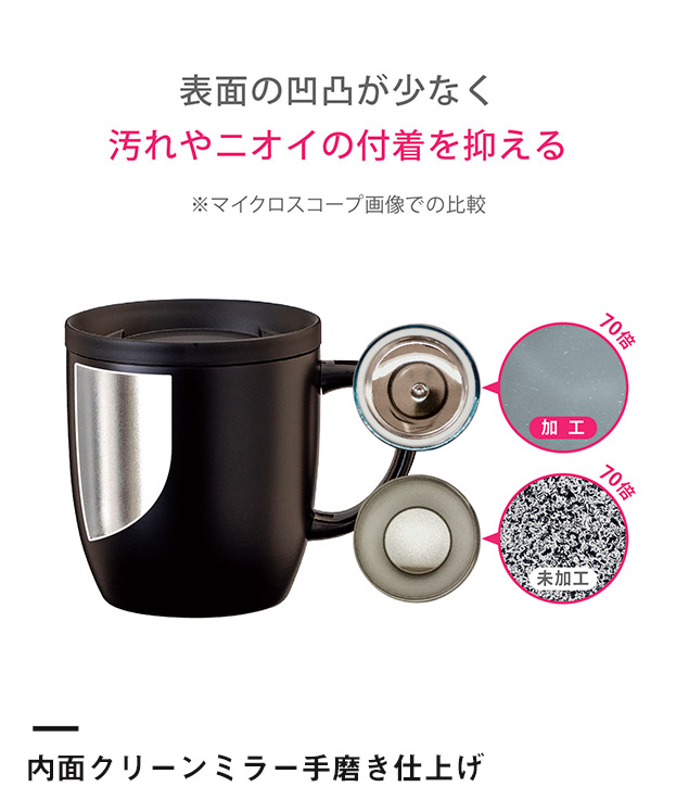 アトラス CURRENT コーヒーマグカップ 260ml （ASMC-260）内面クリーンミラー手磨き仕上げ