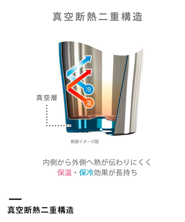 アトラス Sinqs真空ステンレスメガタンブラー800ml（AST-802MT）真空断熱二重構造